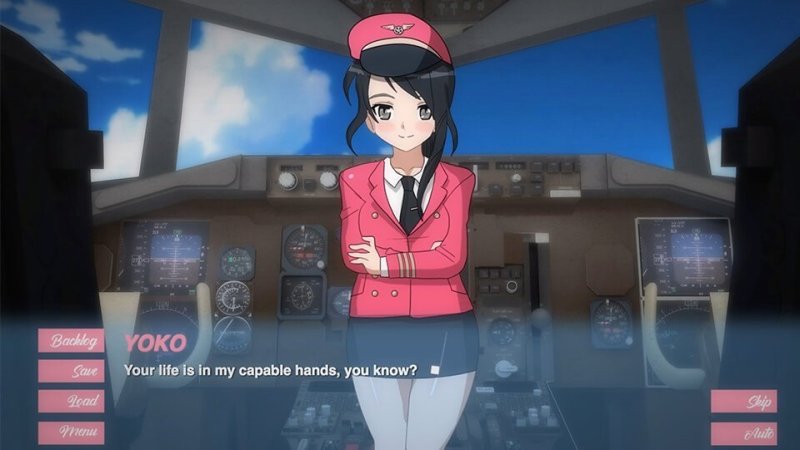 Airline employee character at an airport terminal — Pleasure Airlines screenshot.